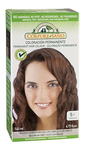 Corpore Sano Permanent Hair Colour (Does Not Contain:PPD, AMMONIA, RESORCINOL, PARABENS. (~ 5.7 Chocolate)