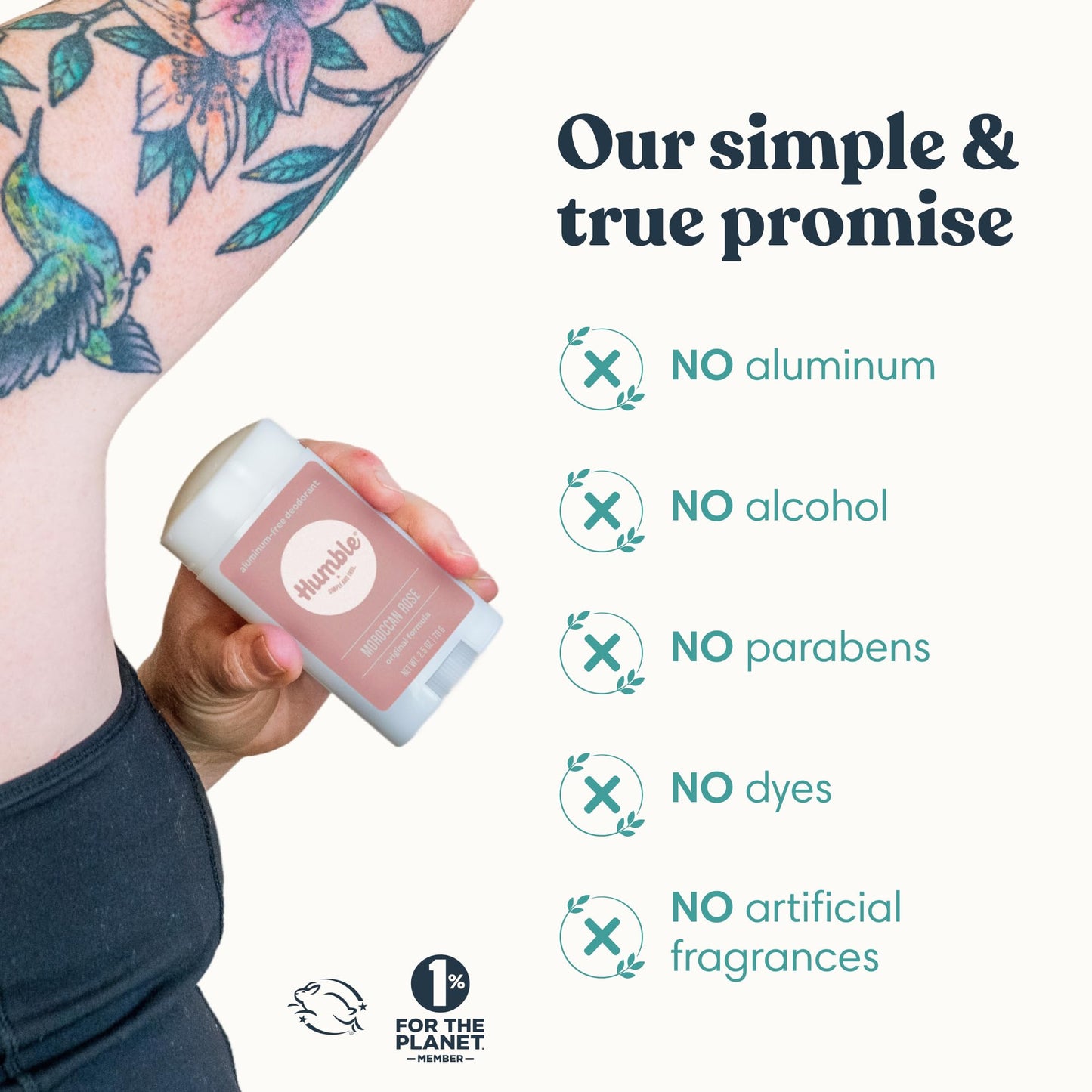 Humble Aluminum-Free Deodorant for Women & Men, Spring Awakening - Clean & Fresh Natural Deodorant Stick with Essential Oils for Long-Lasting Odor Beauty and Personal Care HUMBLE SIMPLE AND TRUE.