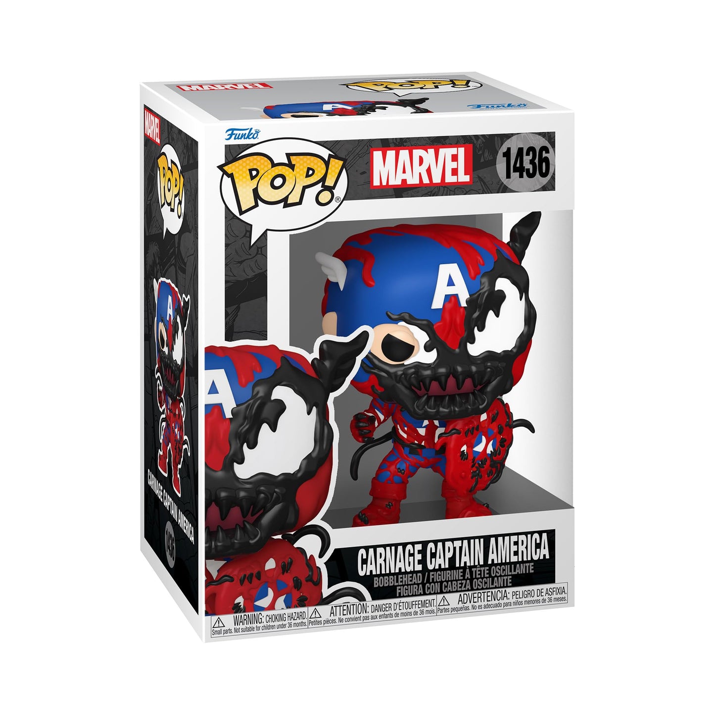 Funko POP Marvel: Carnageized - Captain America - Marvel Comics - Collectable Vinyl Figure - Gift Idea - Official Merchandise - for Kids & Adults…