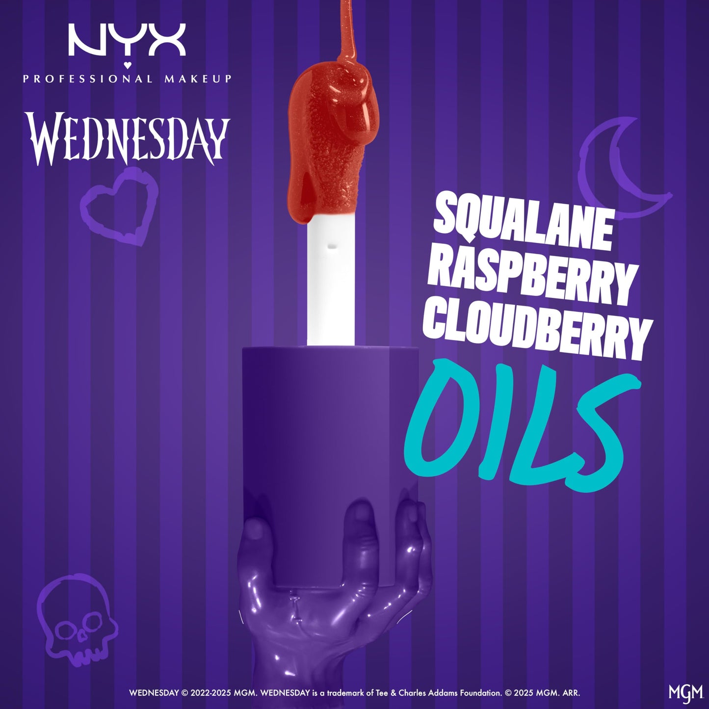 NYX PROFESSIONAL MAKEUP Wednesday Color-Shifting Lip Oil, Moisturizing, Tinted, and Non-Sticky Lip Gloss with up to 12HR Hydration - Thorn Pricked