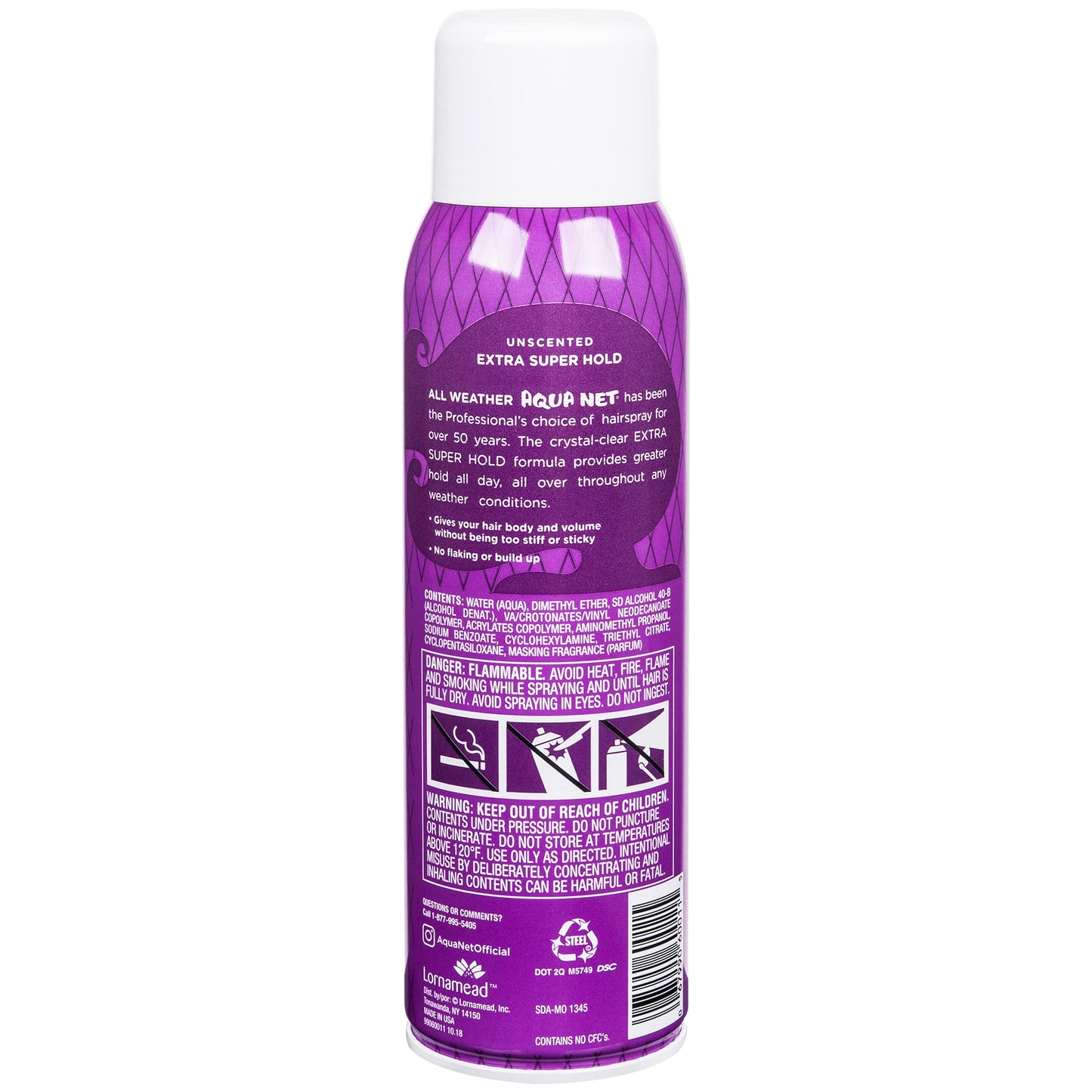 Aqua Net All Weather Professional Hairspray, Extra Super Hold, Unscented, 11 Oz
