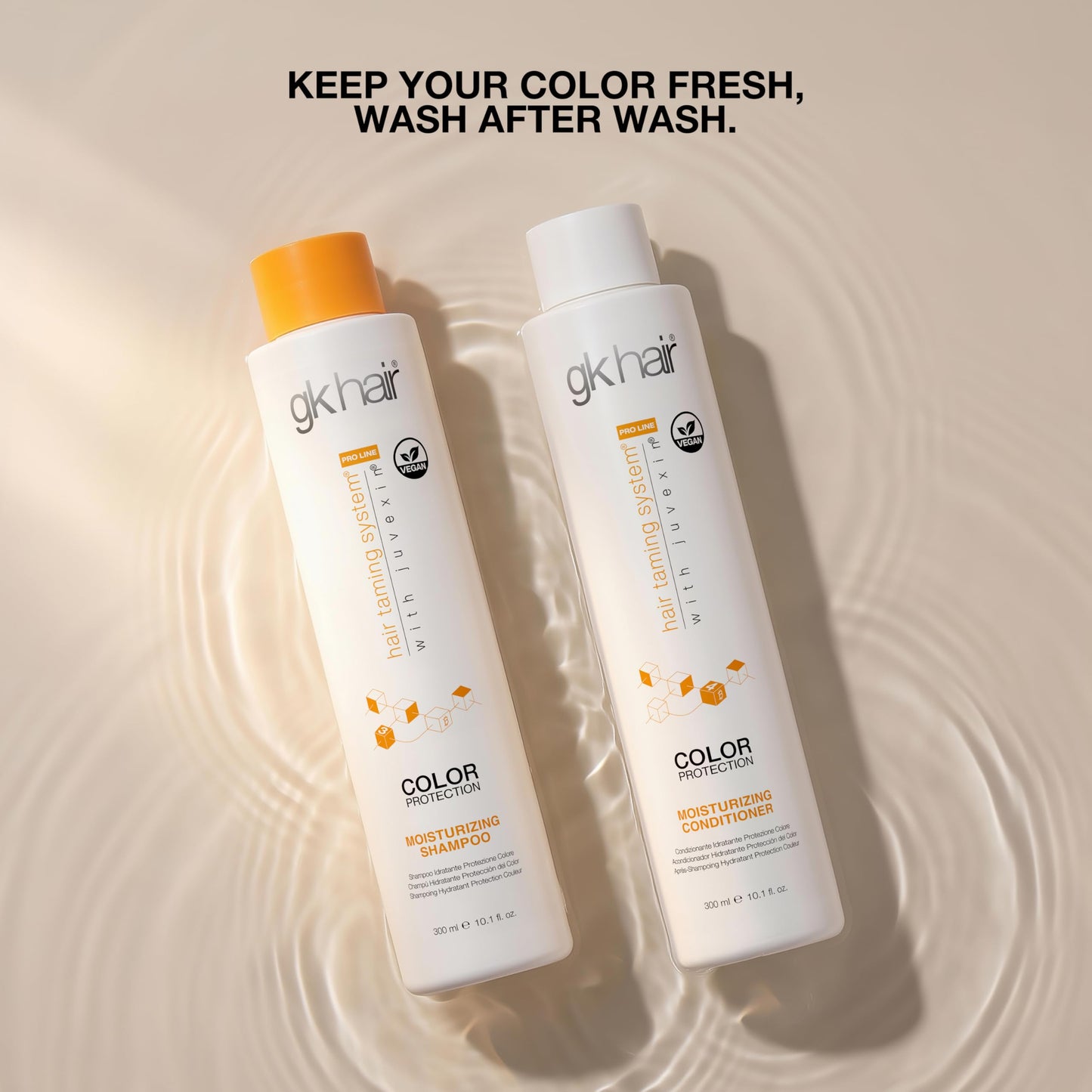 GK HAIR Keratin Shampoo and Conditioner set, Sulfate Free Moisturizing shampoo & conditioner for Color Treated Hair, Hydrating lightweight Formula