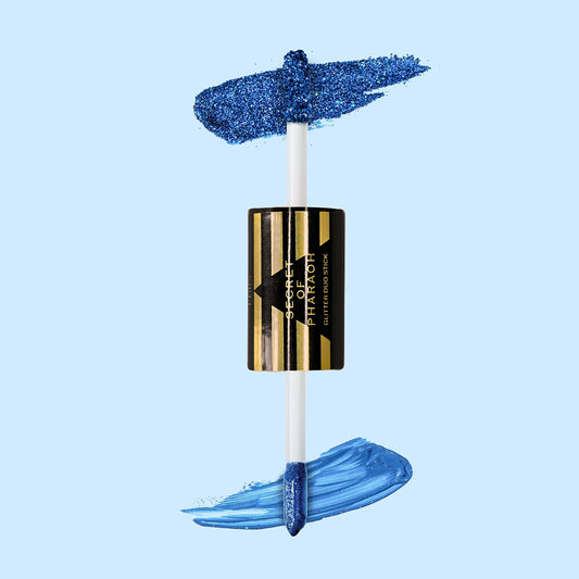 EBIN NEW YORK Secret of Pharaoh Glitter Duo Stick Sea Goddess | Dual-Ended Primer & Glitter Face Makeup Stick | Creamy Long-Lasting Shimmer Finish |