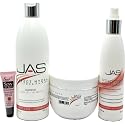 JAS Perfect Hydra Anti-breakage Shampoo & Conditioner 16 oz, Hydrating Mist 8 oz with Linseed Oil + Soy Protein "Free Starry Sexy Kiss Lip Plumping 10