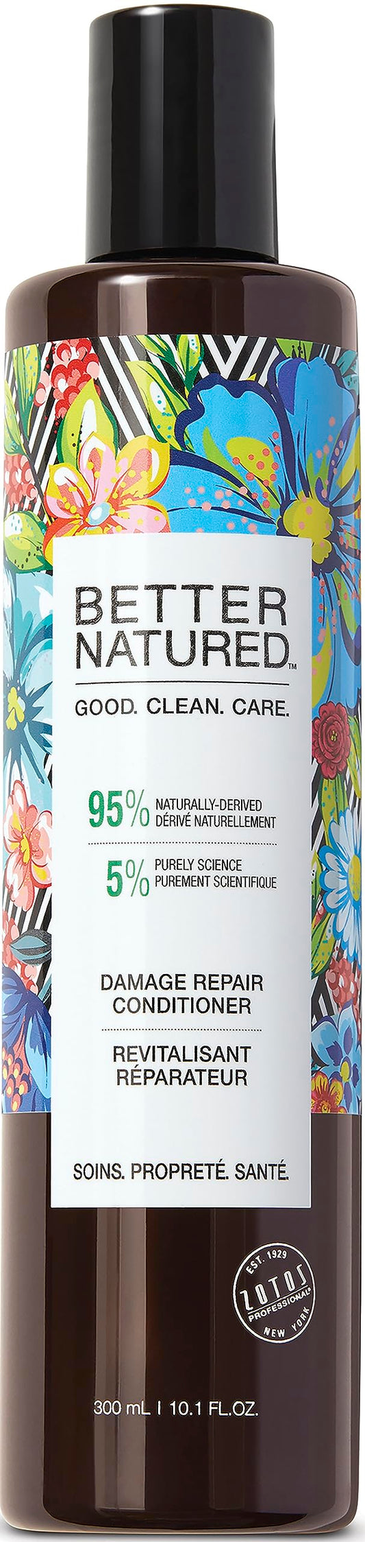 Better Natured Damage Repair Conditioner for Dry & Damaged Hair, Hydrating Formula with 95% Naturally-Derived Ingredients, Vegan, Paraben Free, 10.1