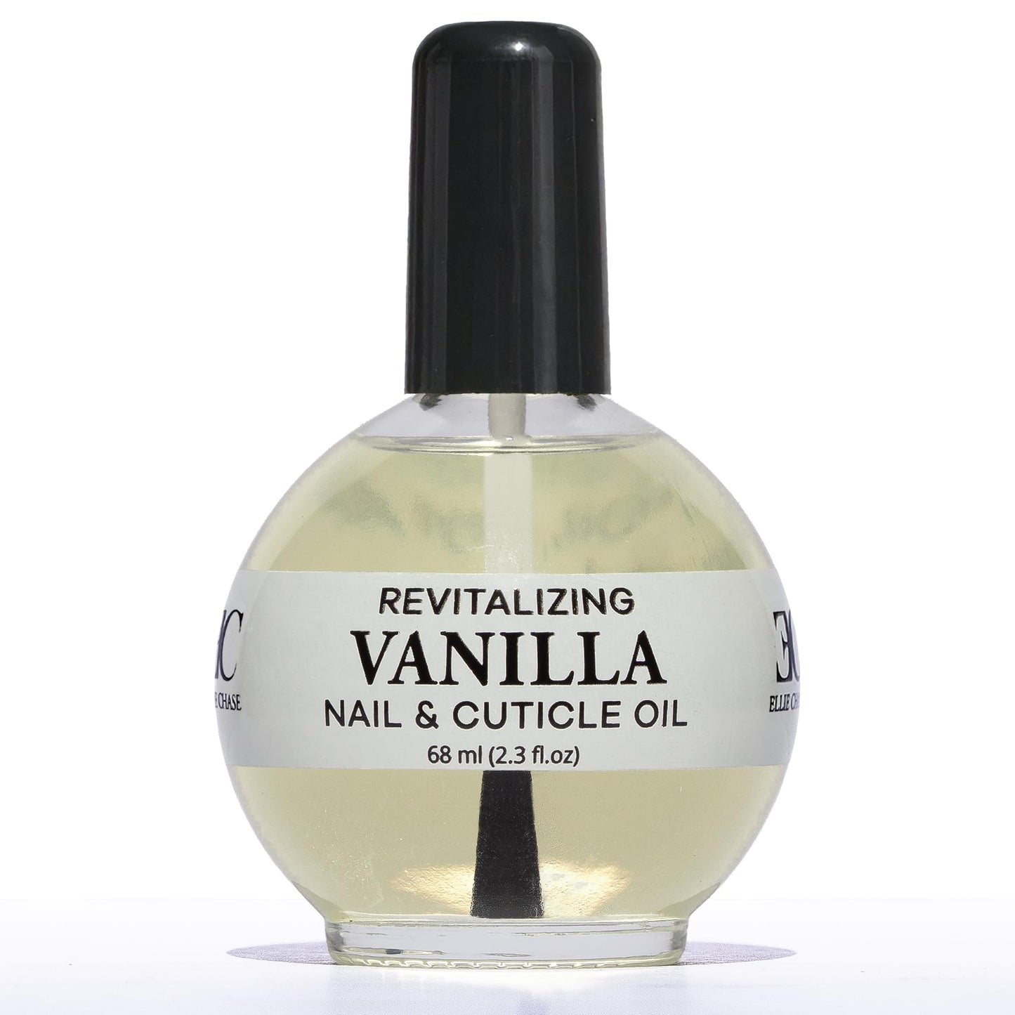 Ellie Chase Moisturizing Cuticle & Nail Care Oil 2.3 Fl Oz - Vanilla Scented - Infused with Jojoba Oil, Aloe, Vitamin E - Nail & Cuticle Hydration