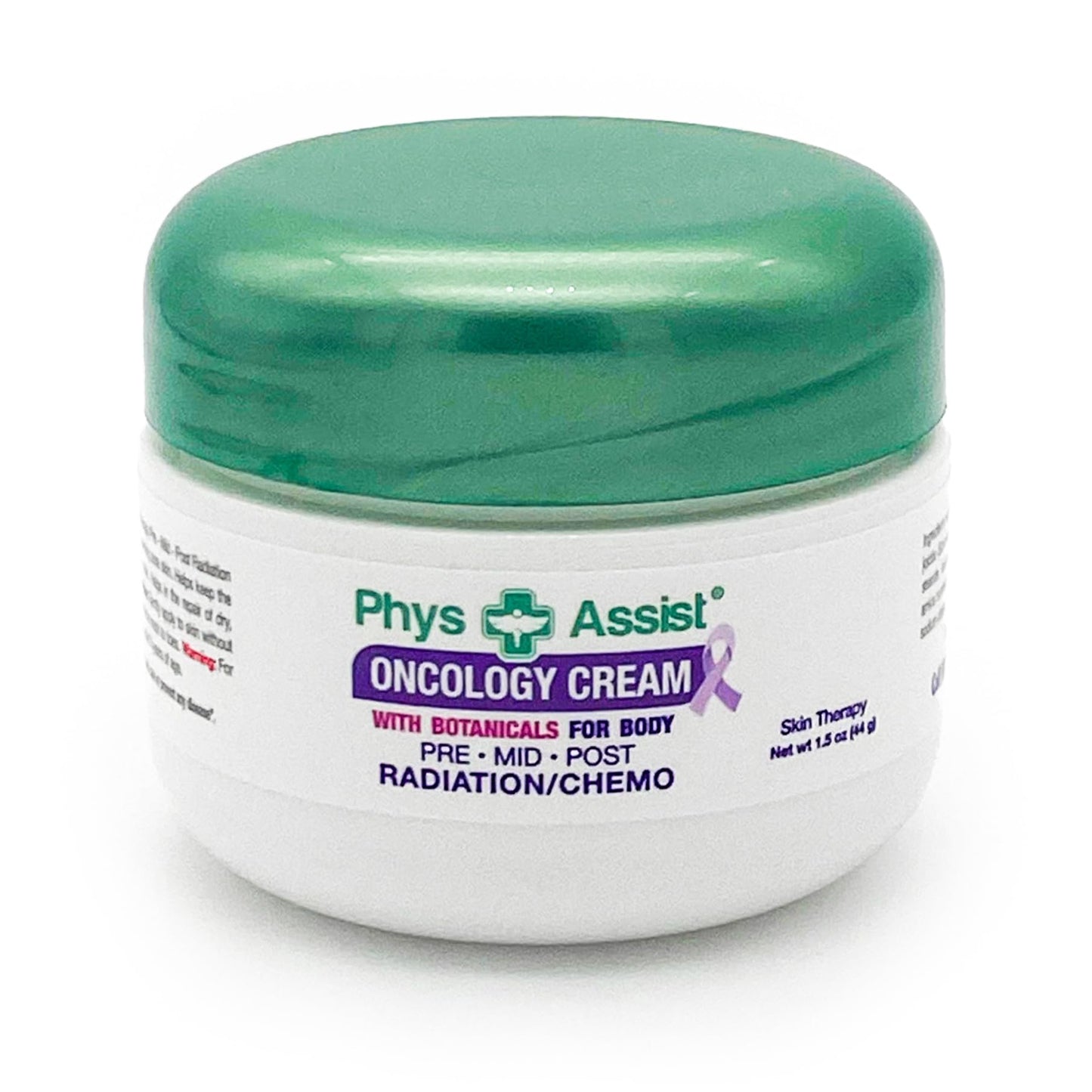 PhysAssist Oncology Cream 1.5 oz. Travel Size. Soothing, Calming and Hydrating to Stressed Skin Undergoing Chemo or Radiation. Made with Botanicals