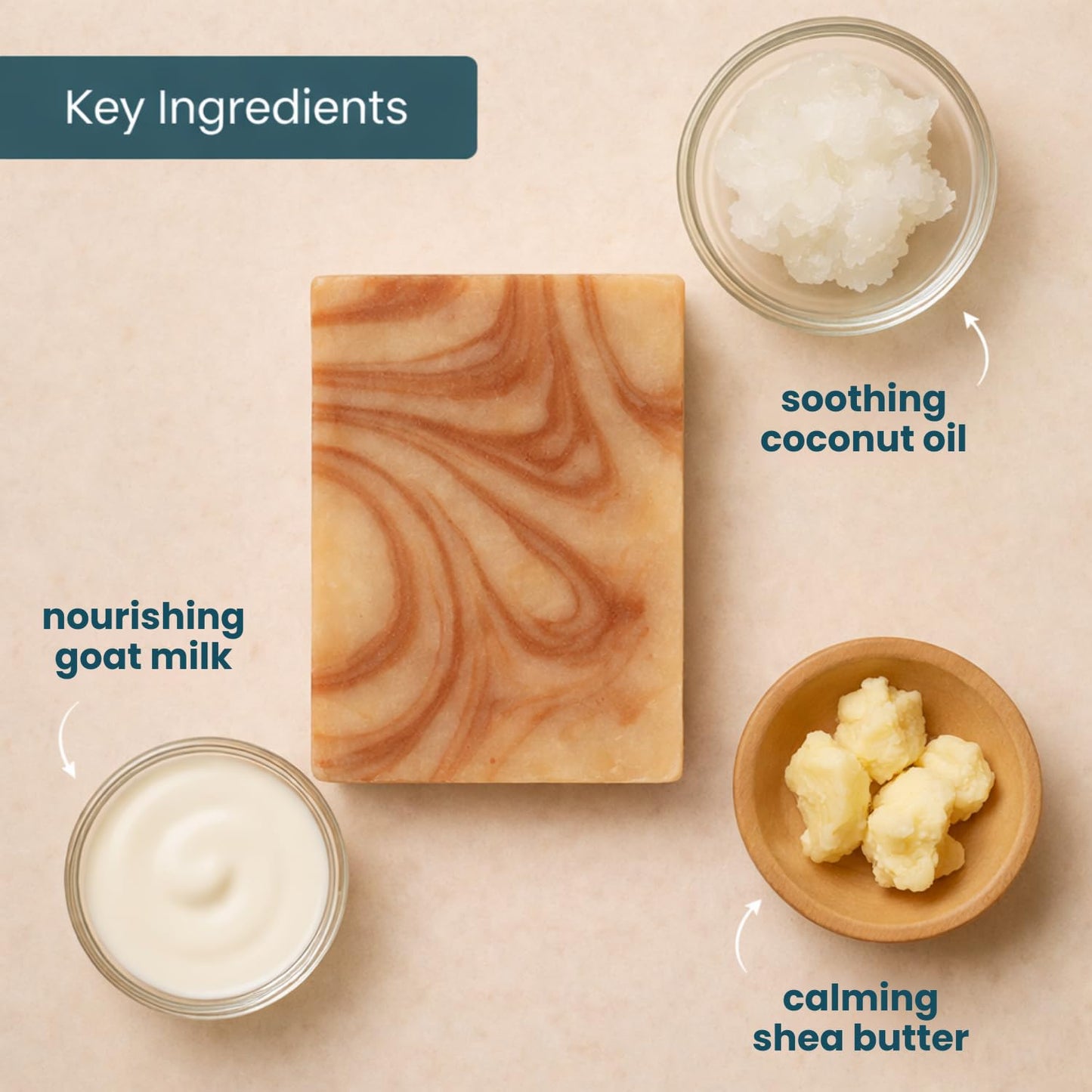 Way Natural Sandalwood Soap Bar (3 Pack) - Goat Milk Soap for Men & Women - Natural, Handmade w/Real Milk - Dry Skin, Hands/Body - Premium, Gentle, No