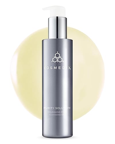 COSMEDIX Purity Solution Cleansing Oil - 2-in-1 Makeup Remover & Hydrating Facial Wash - Nutrient-Rich Cruelty-Free Skincare for Soft, Smooth