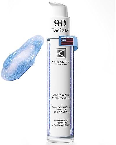 KAPLAN MD Diamond Contour Supercharged 1 Minute Daily Facial - Anti-Aging Serum for Face with Exfoliating Crushed Diamonds & Fruit Enzymes - Radiant