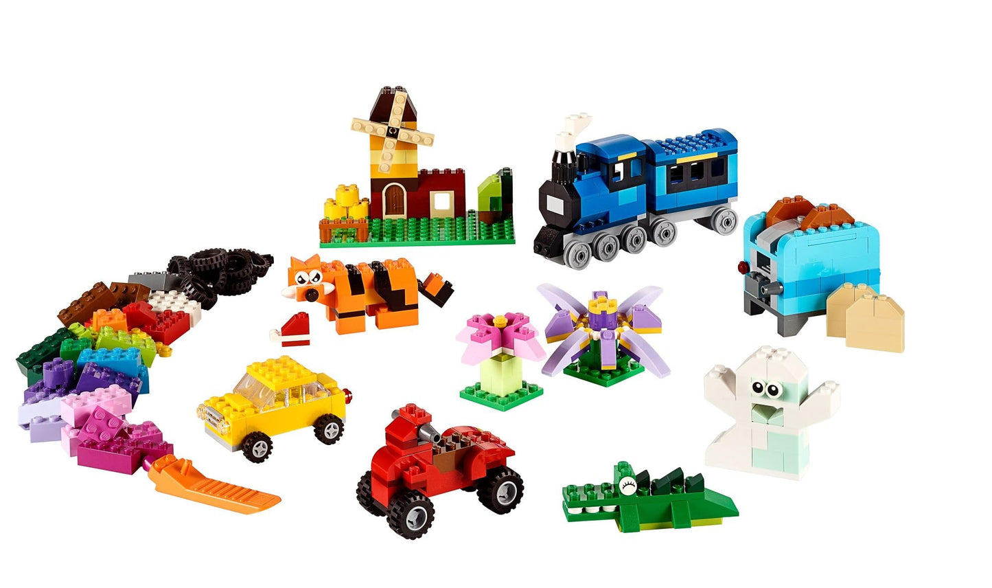 LEGO Classic Medium Creative Brick Box 10696, Building Toy Set with Storage, Train, Car & Tiger Figure, Fun Playset for Kids Ages 4-99