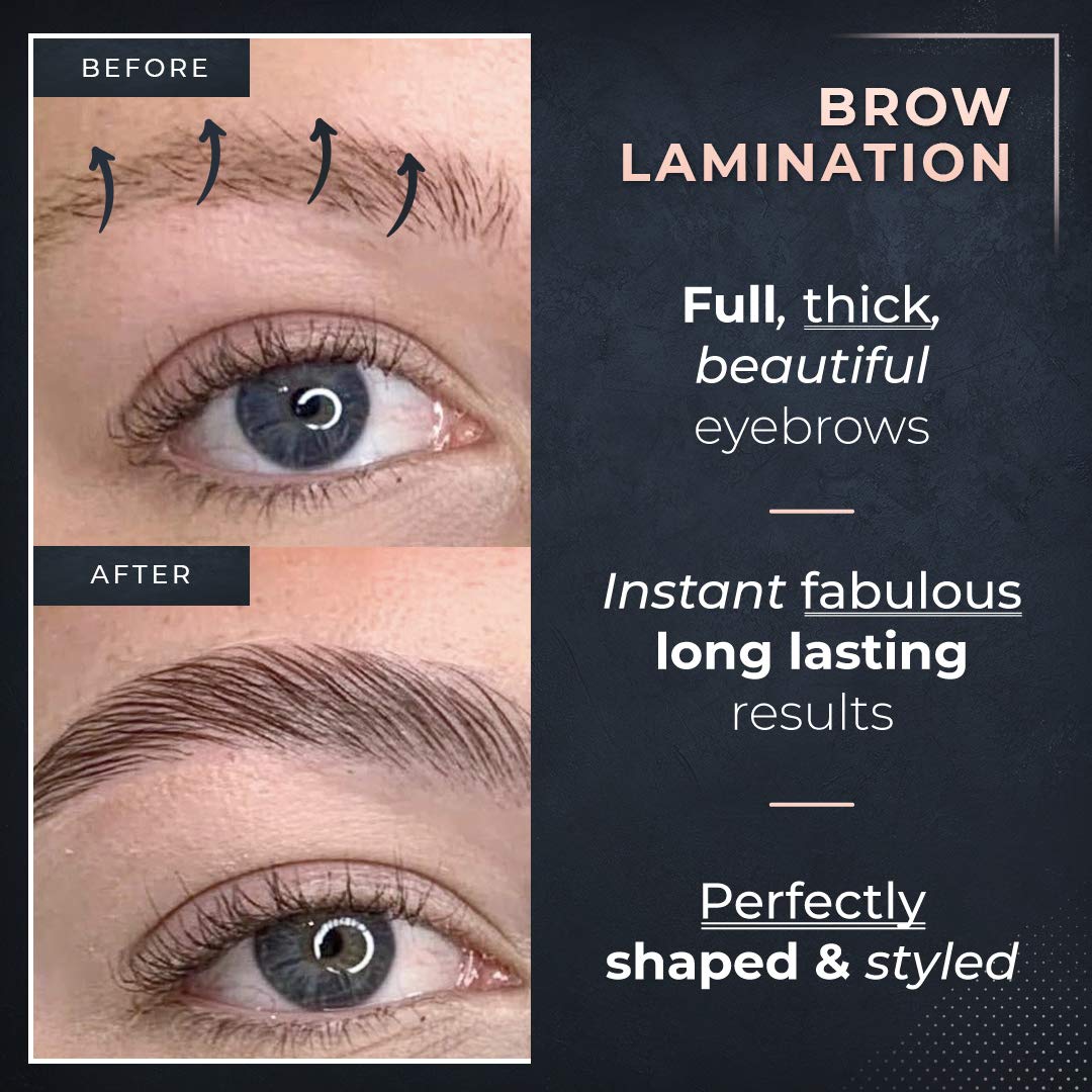 2 in 1 Lash Lift Kit and Brow Lamination Kit | Instant Perming, Lifting & Curling for Eyelashes & Eyebrows | Professional Salon Results Lasting 6-8