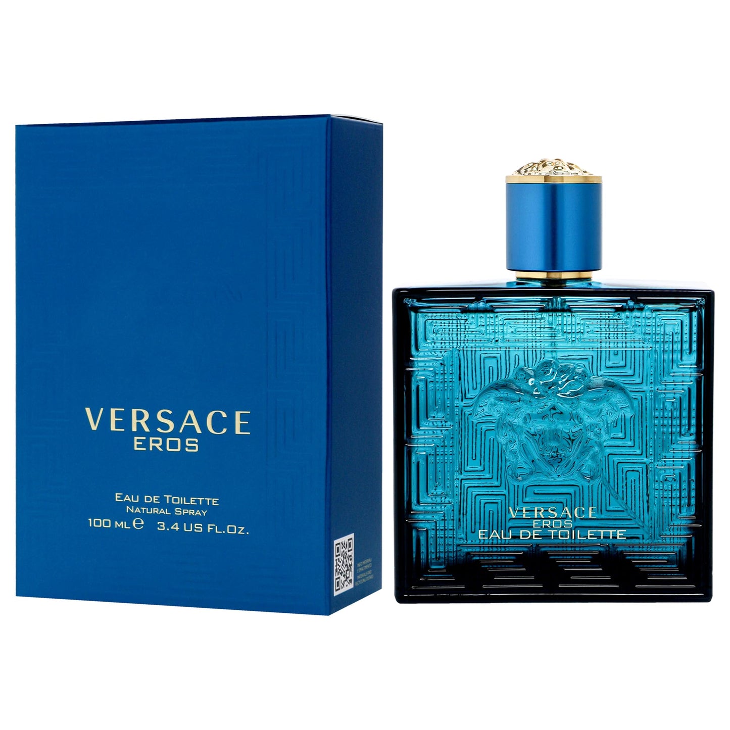 Versace Eros Eau de Toilette Spray for Men, 3.4 Fl Oz