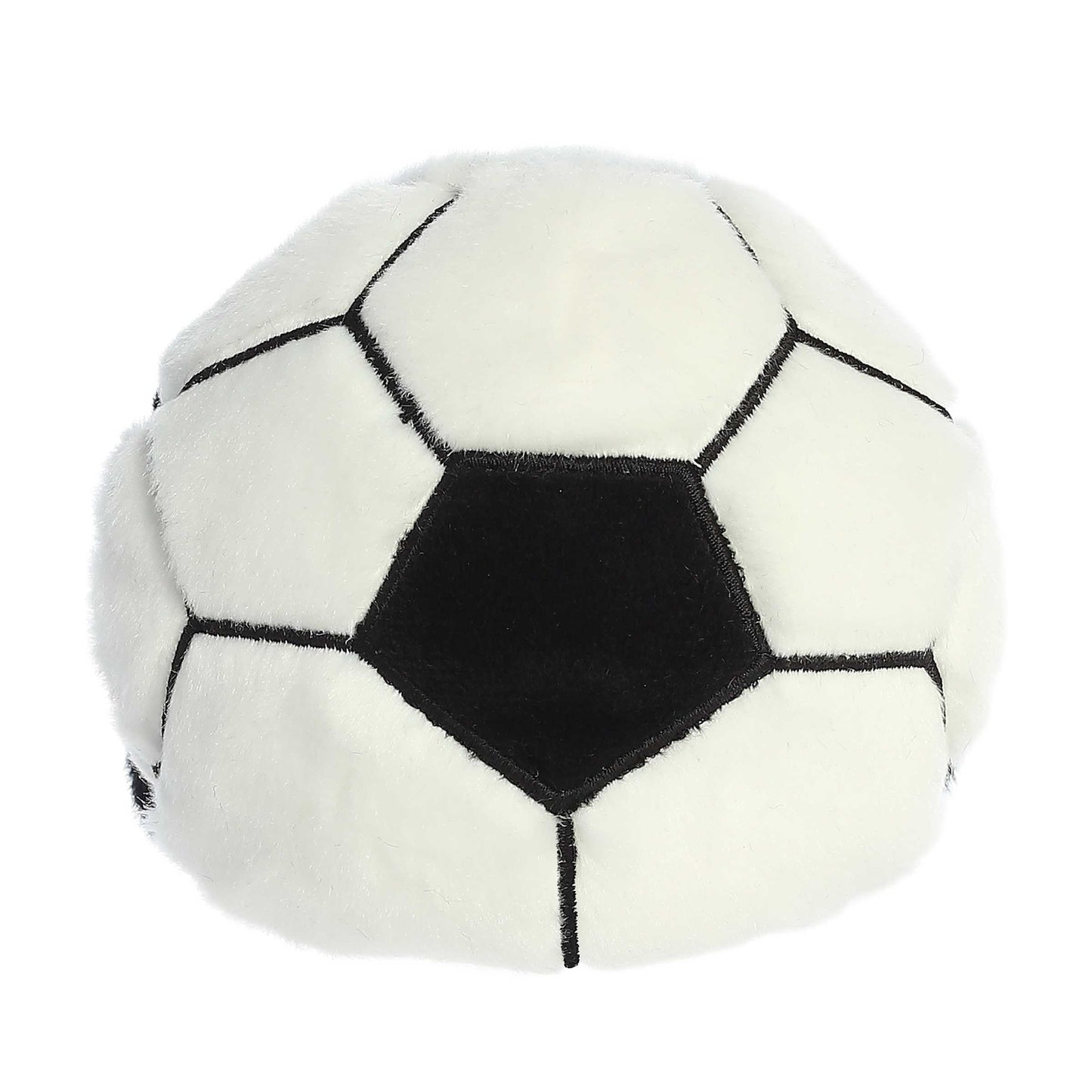 Aurora® Adorable Palm Pals™ Striker Soccerball™ Stuffed Animal - Pocket-Sized Play - Collectable Fun - Black 5 Inches