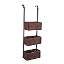 SEI Furniture Cortovo Over-The-Door 3-Tier Basket Storage - Espresso w/ Black
