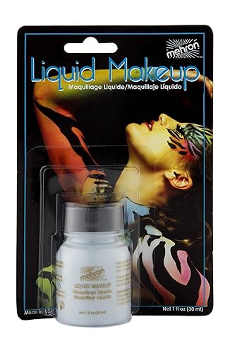Mehron Makeup Liquid Makeup | Face Paint and Body Paint Perfect for Halloween, Cosplay I Air Brush Compatible (1 oz) (MOONLIGHT WHITE)