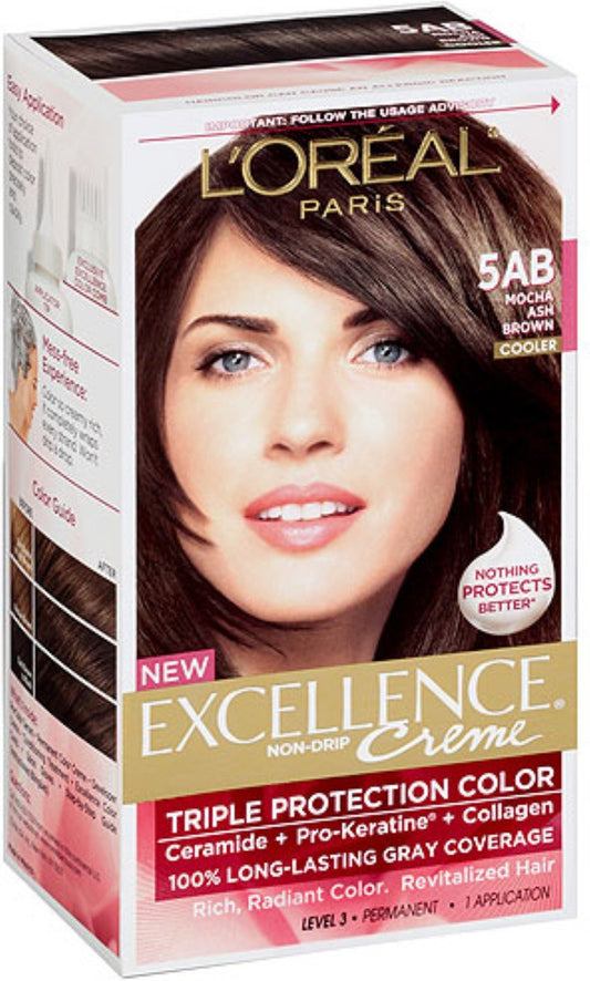 L'Oreal Excellence Creme, 5AB Mocha Ash Brown 1 ea (Pack of 12)