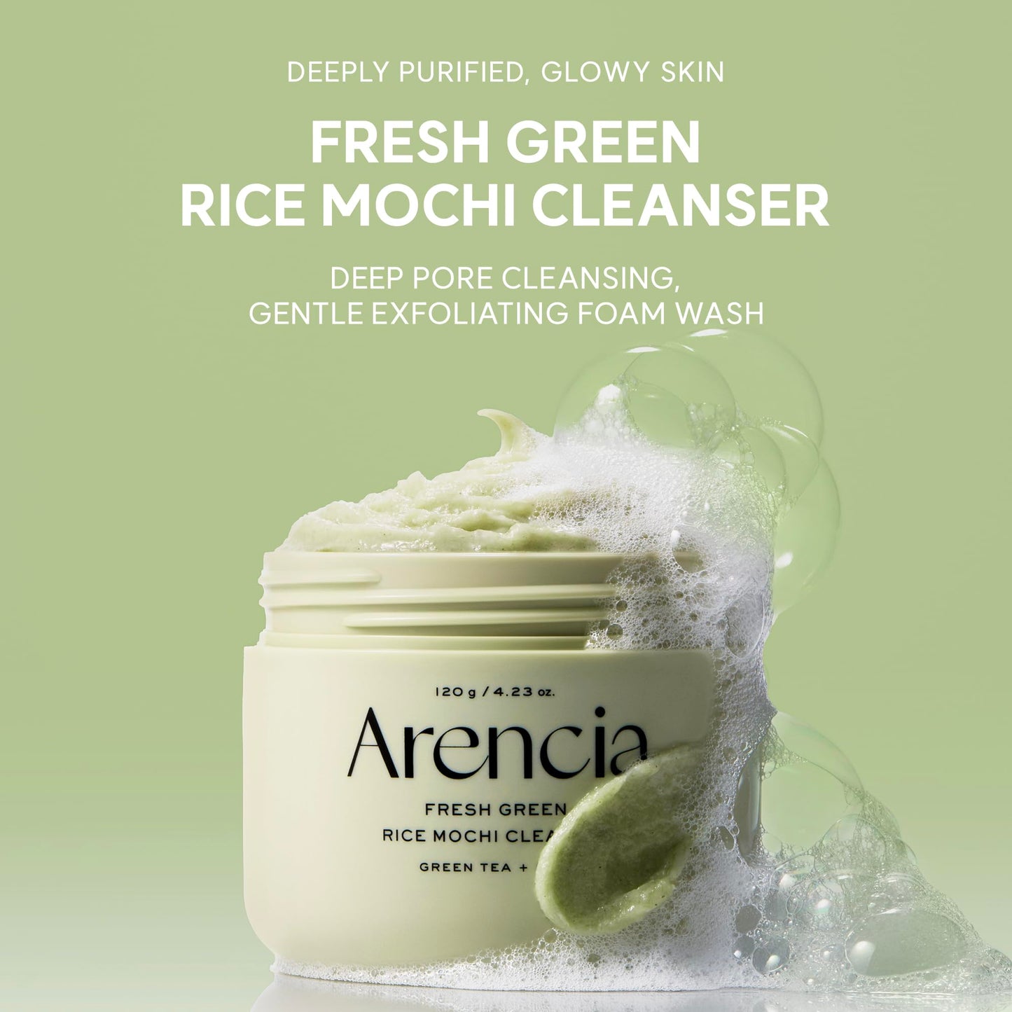 ARENCIA Korean Rice Mochi Face Cleanser - Face Wash, Gentle Scrub All in One for Deep Cleansing, Moisturizing, Pore Minimizing, Acne-Prone Skin Beauty and Personal Care ARENCIA