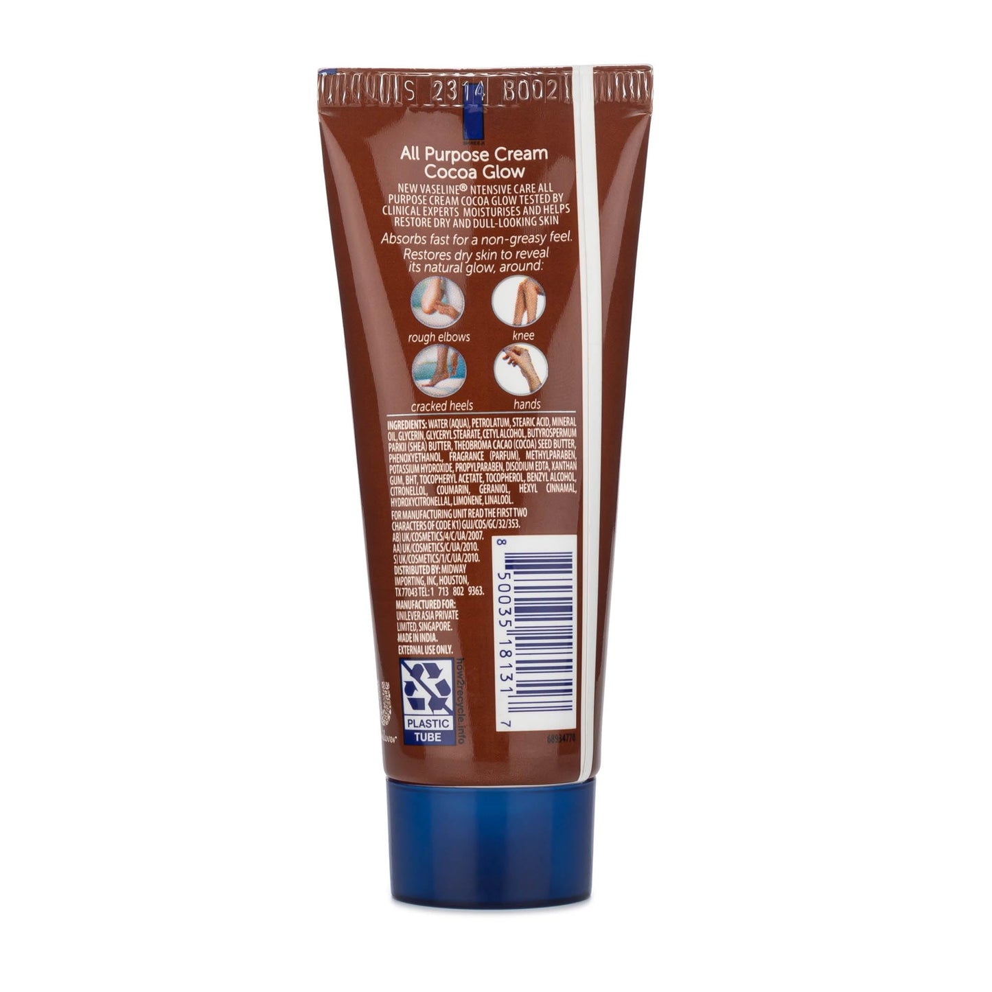 Vaseline All Purpose Cream Cocoa Glow, with Pure Cocoa Butter, 4-Pack, 1.41 FL Oz Each, 4 Tubes Beauty and Personal Care Vaseline