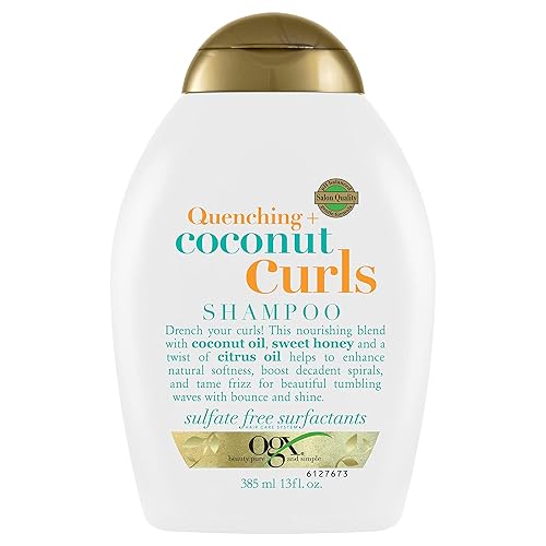 Organix Quenching Plus Curls Shampoo, Coconut, 13 Fluid Ounce
