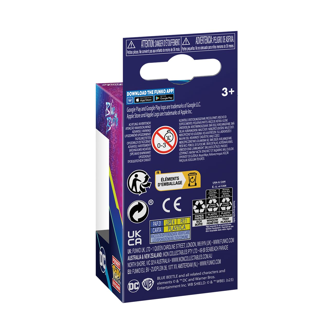 Funko POP! Keychain: DC - Blue Beetle - Blue Beetle Novelty Keyring - Collectable Mini Figure - Stocking Filler - Gift Idea - Official Merchandise…