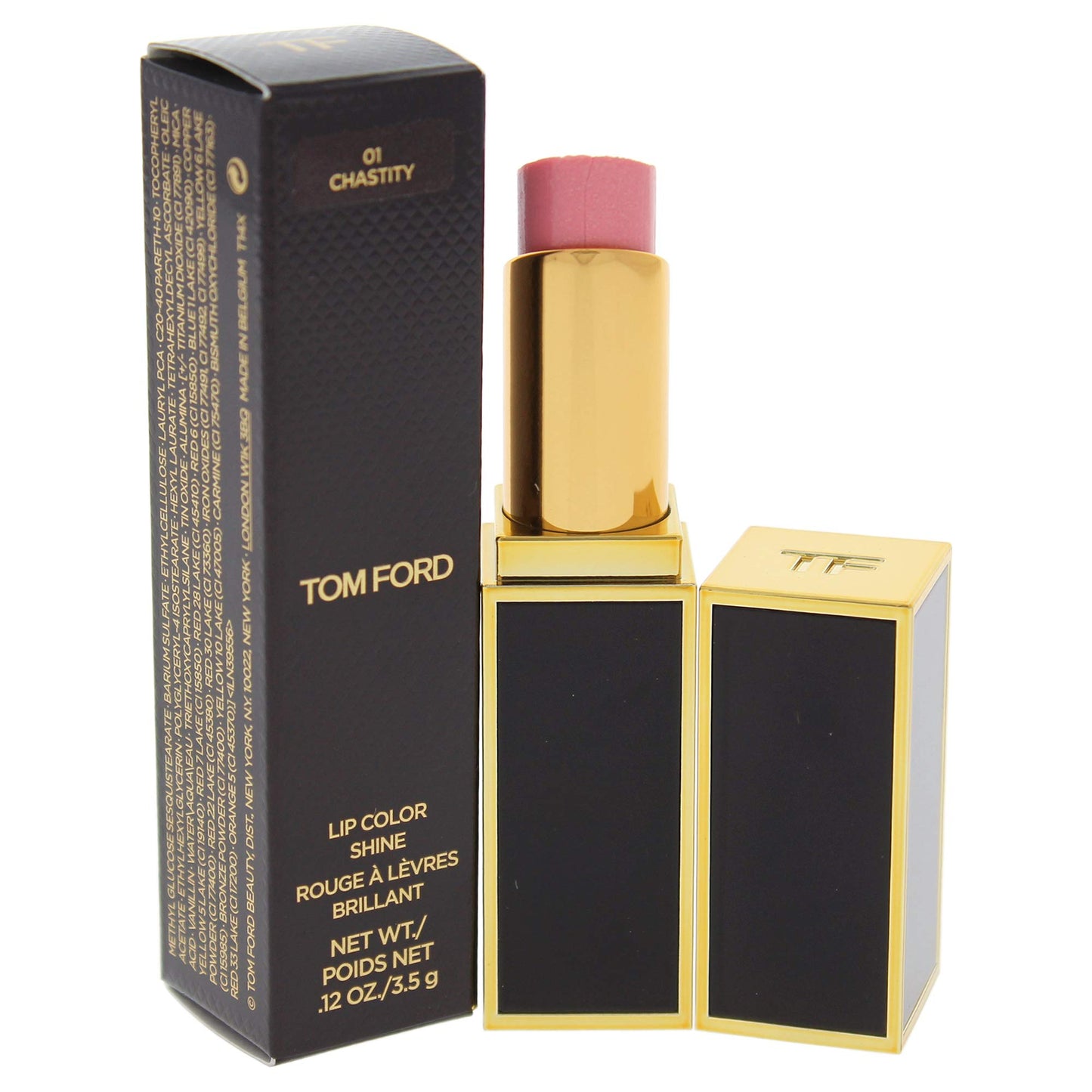 Tom Ford Lip Color Shine, No. 01 Chastity, 0.12 Ounce