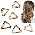 Yusier 6 PCS Small Hair Claw Clips 2 Inch Acetate Hair Jaw Clips 6 Colors Fashion Leopard Claw Hair Clips for Women Girls