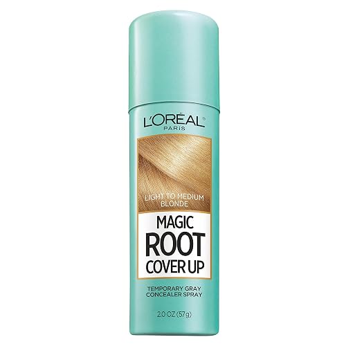 L'Oreal Paris Magic Root Cover Up Gray Concealer Spray Light to Medium Blonde 2 oz.(Packaging May Vary)