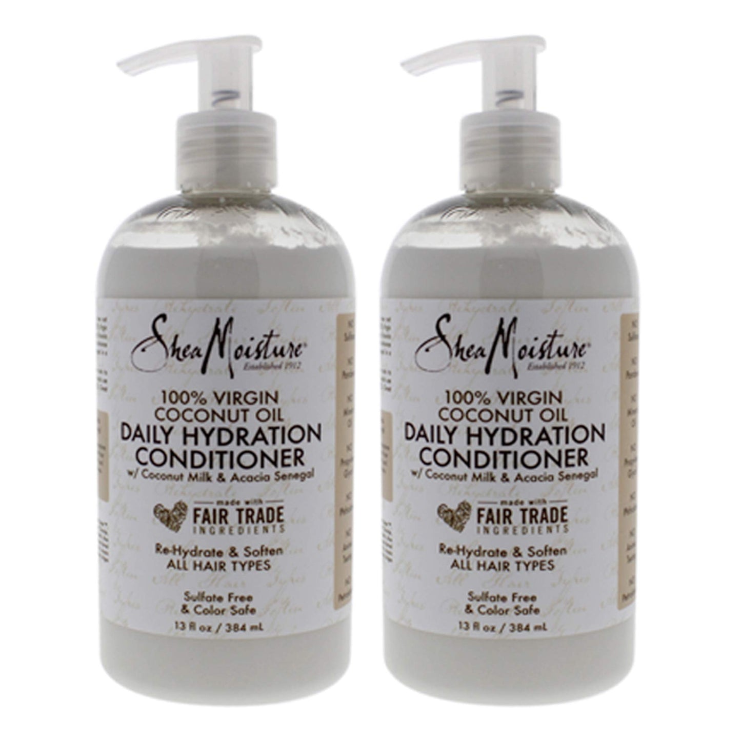 Shea Moisture 100% Virgin Coconut Oil Conditioner 13 Ounce (384ml) (2 Pack)
