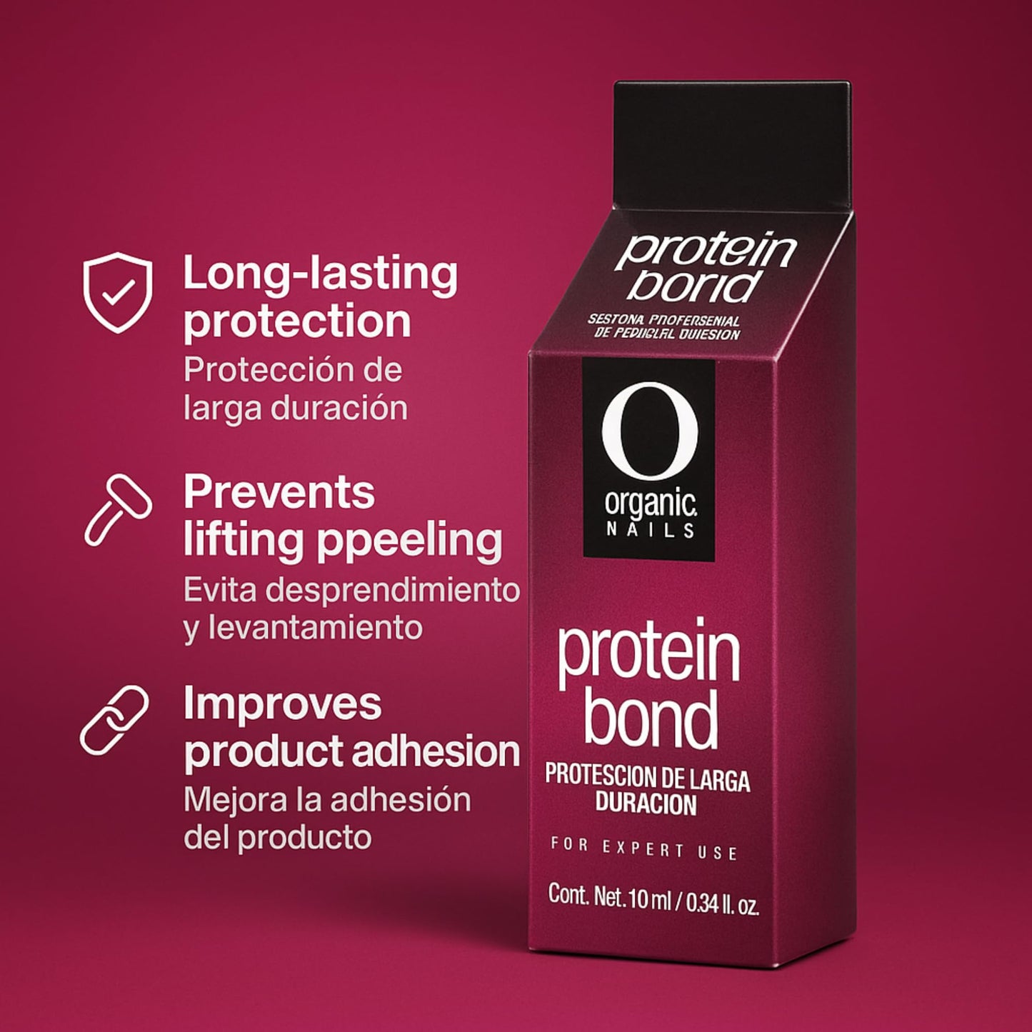 Nail Primer Protein Bond 2-Pack (0.34 fl oz Each) - Non-Acid Nail Bonding Agent for Acrylic & Gel, Strong Adhesion, No-Lift Nail Prep for Gel Polish Beauty & Personal Care Five Brothers Products