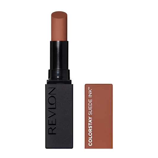 Revlon Lipstick, ColorStay Suede Ink, Built-in Primer, Infused with Vitamin E, Waterproof, Smudge-proof, Matte Color, 004 Pure Talent, 0.09 oz