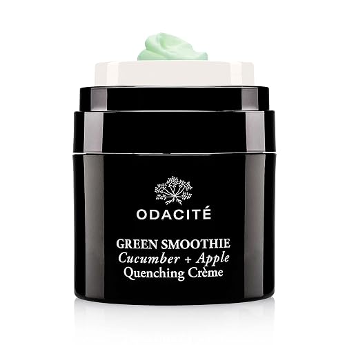 ODACITE Hydrating Face Moisturizer - Green Smoothie Quenching Creme, Face Cream - Moisture Locking Face Cream is Lightweight & Non-Greasy - Cucumber