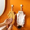 Tyrafry Funny Cats Kitchen Towels Decorative Set of 2, Absorbent Kitchen Towels Dish Towel for Home Bathroom Gym Hotel Holiday Décor