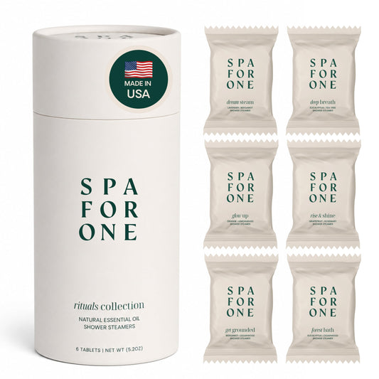 Spa For One Shower Steamers Aromatherapy - Made in USA with Natural Essential Oils - Relaxation and Luxury Self Care Birthday Gifts for Women and Men Beauty and Personal Care Spa For One