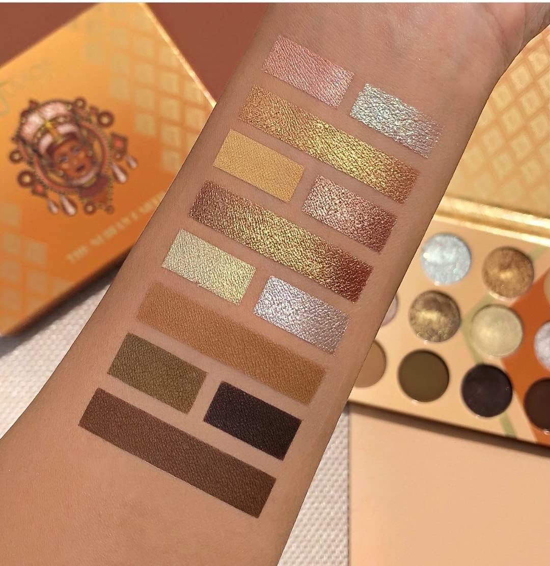 Juvia's Place Nubian Earth Palette - Browns, and Tans - Matte and Shimmer Pressed Pigments - Flattering for All Skin Tones - Shine Brown, White, Brown