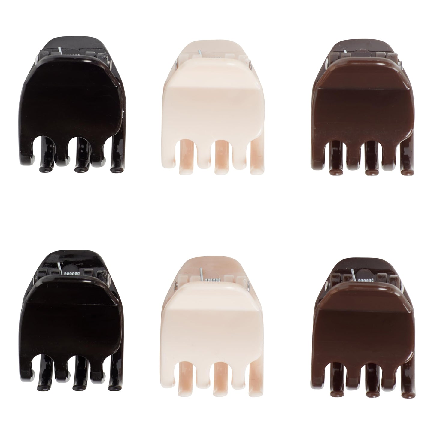 Goody SlideProof Mini Claw Clips - 12 Ct, Neutral Tones, Secure Grip Hair Styling Accessories for Women & Men, All Hair Types