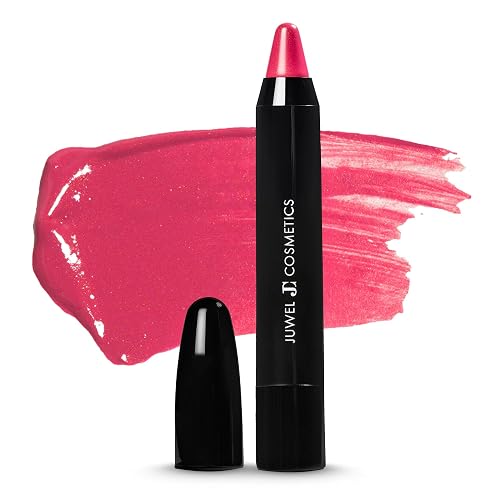 Juwel Cosmetics Retractable Lip Crayon, High Shine Long Lasting Lip Liner with Vitamins C & E, Shea & Cocoa Butter, Ultra Smooth Full Coverage