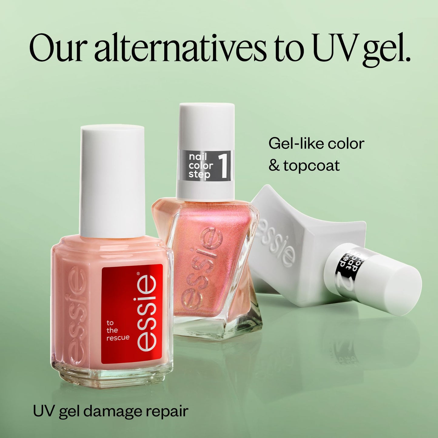 essie Gel Couture Gel-like Nail Polish, Vegan, Metallic Glaze Top Coat Nail Polish, Blushed Metal, 0.46 fl oz Beauty & Personal Care essie