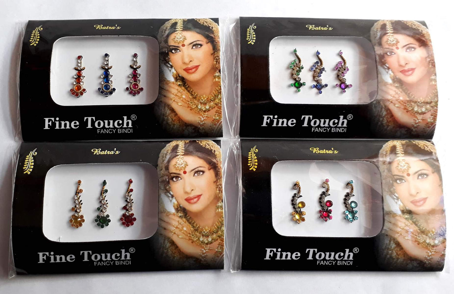 Indian Women Long Design Stylish Fashion Multi Color Border Fashionable Fancy Bindi Pack of 36 Sheets