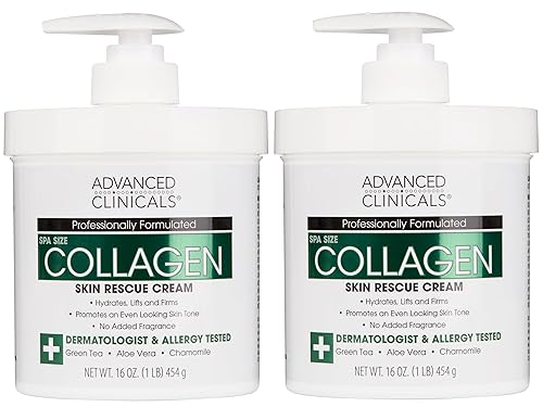 Advanced Clinicals Collagen Cream Body Lotion & Face Moisturizer W/Vitamin E | Skincare Moisturizing Collagen Lotion For Women, Men, Hand, & Neck