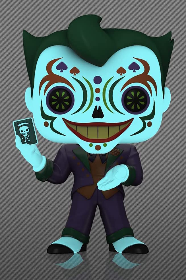 Funko POP Heroes: Dia De Los DC - Joker (Glow in The Dark), Amazon Exclusive, Multicolor, (58173)