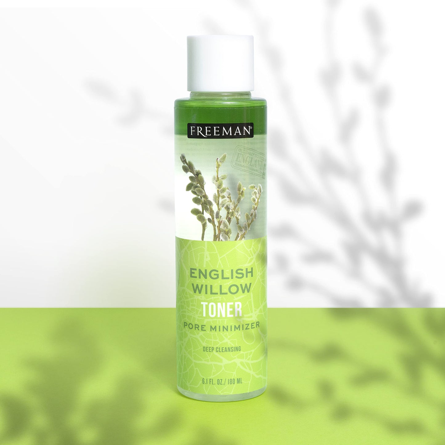 Freeman Exotic Blends Deep Cleansing English Willow Toner, Removes Makeup, Dirt, & Impurities, Clarifying Facial Toner, Pore-Minimizing, Hydrating