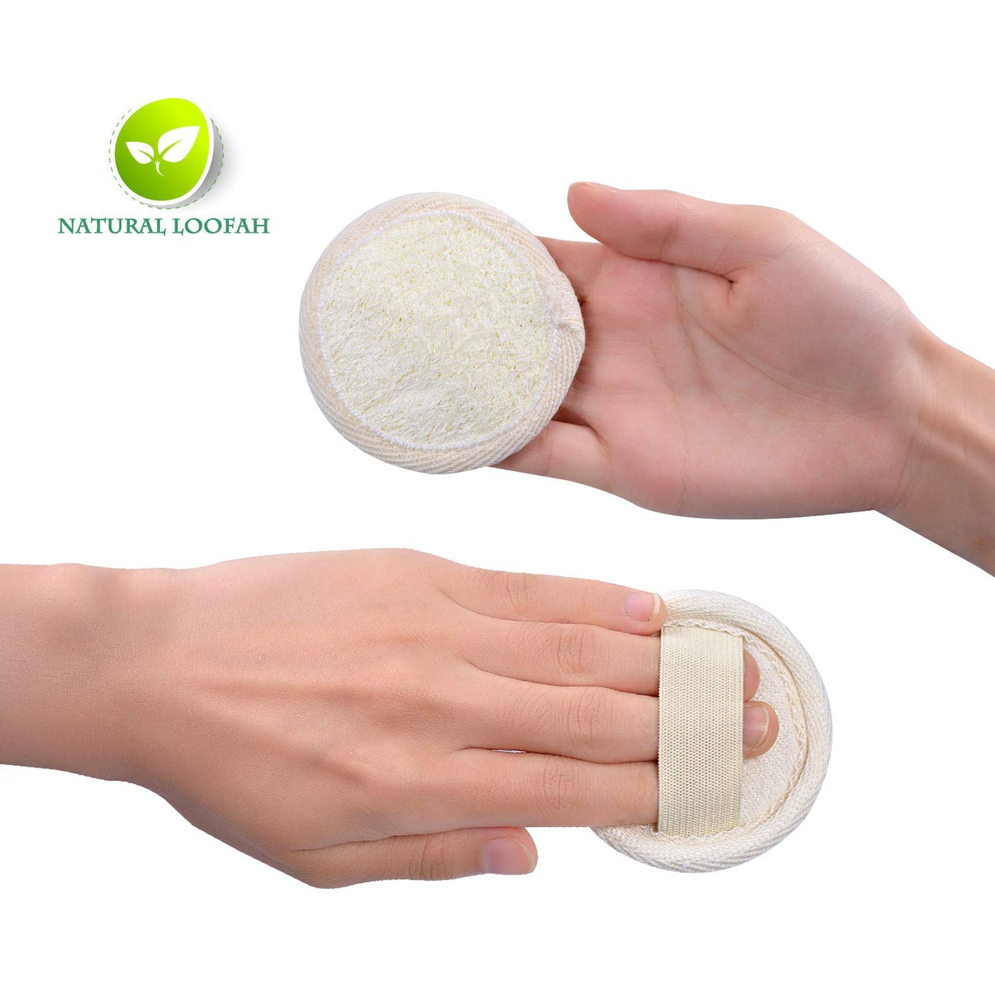 10 Packs Exfoliating Loofah Sponge Loofa Pads,Loofah Face Brush Cleanser and Massager,100% Natural Eco Loofah for Man Women Facial Cleansing Body Wash