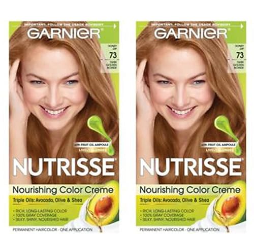 Garnier Nutrisse Haircolor, 73 Dark Golden Blonde 1 ea (Pack of 2)