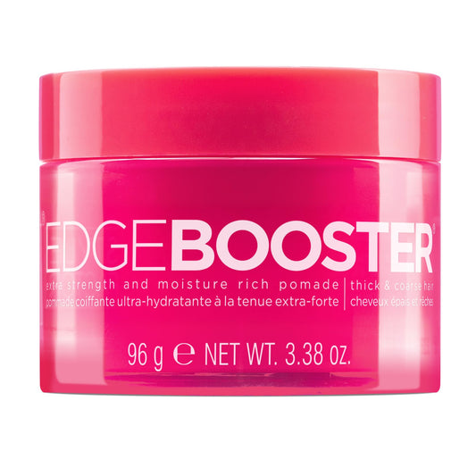 Style Factor Edge Booster Extra Strength & Moisture Rich Pomade | Strong Hold Edge Control Gel for Thick & Coarse Hair | High Shine, Non-Greasy