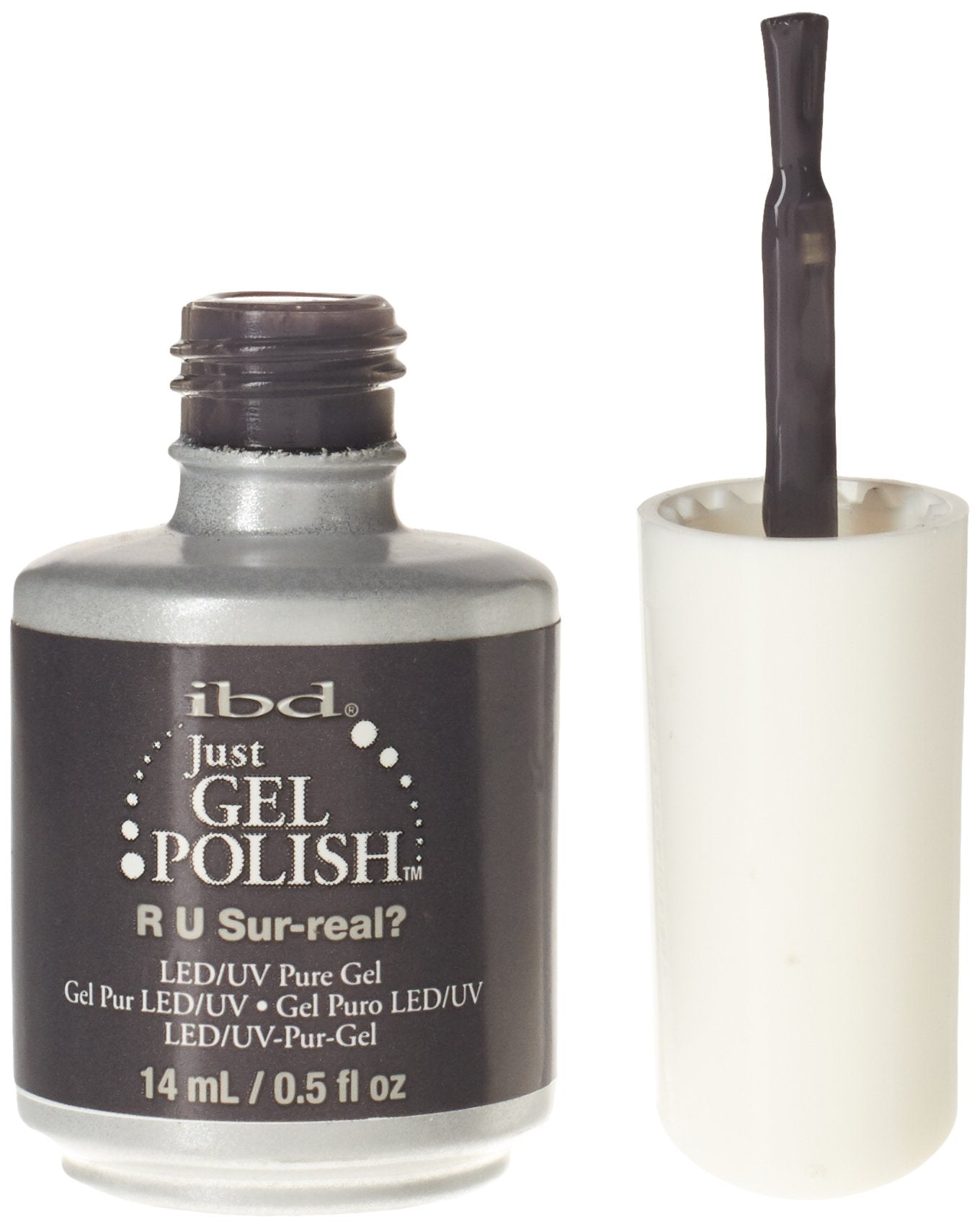IBD Just Gel Soak Off Dark Gray Nail Polish, R U Sur-Real Beauty & Personal Care IBD