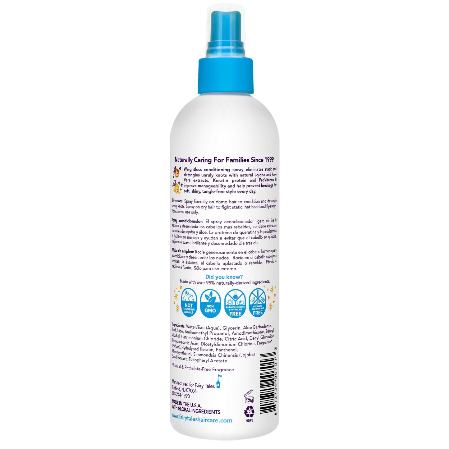 Fairy Tales Tangle Tamer Static Free Detangling Spray - Detangler Spray for Kids - Paraben Free, Sulfate Free, Gluten Free, Nut Free - 12 oz (3 Pack) Beauty and Personal Care Fairy Tales