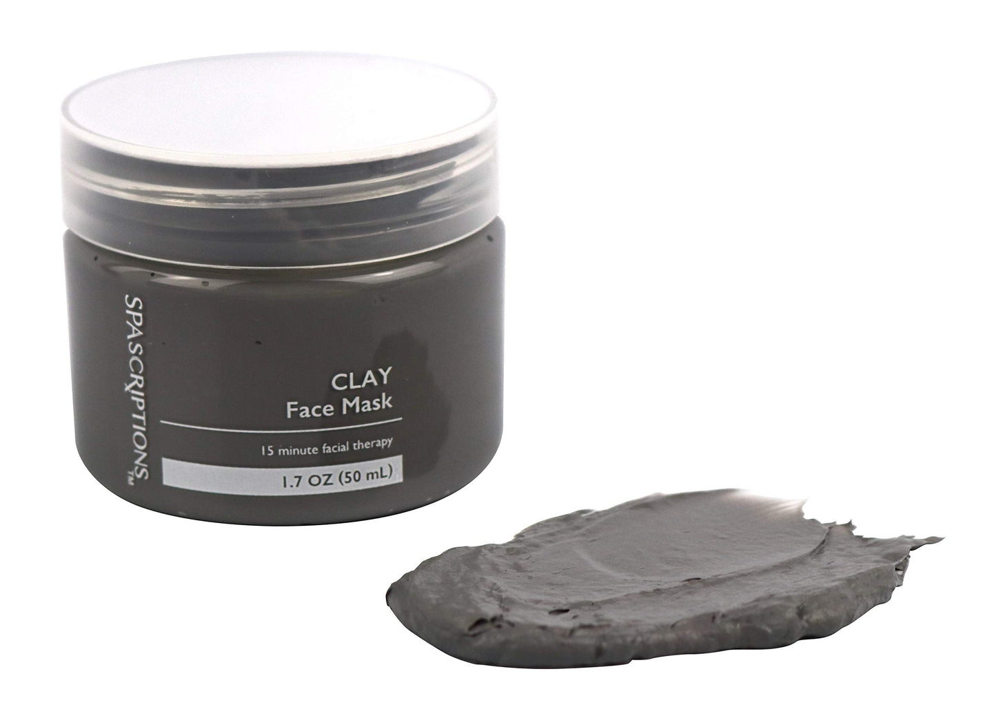 SpaScriptions Dead Sea, Charcoal, & Clay Gel Face Mask with Silicone Applicator - 3 Pack, 1.7 oz each Jar, 5.1 oz total