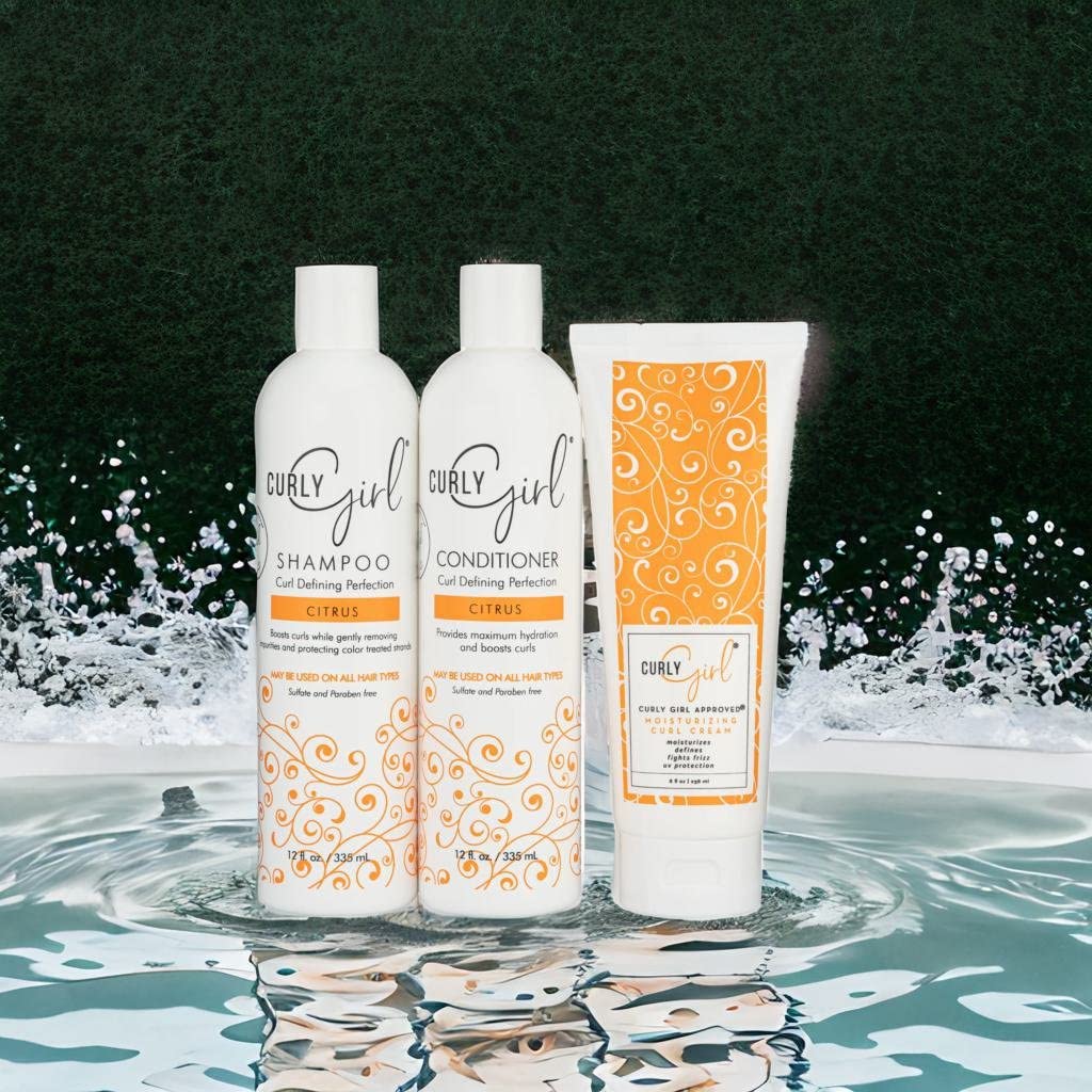 NEW Curly Girl Curly Hair Shampoo, Conditioner and Moisturizing Bundle - Curl Method Approved Set for Defined, Frizz-Free Curls
