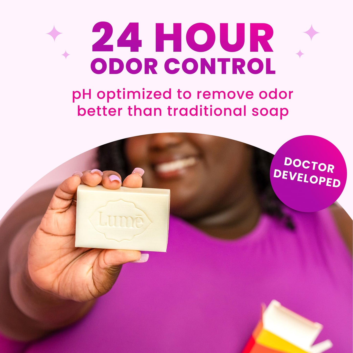 Lume Acidified Body Cleansing Bar - 24 Hour Odor Control - Removes Odor Better than Soap - Moisturizing Formula - Formulated Without SLS or Parabens